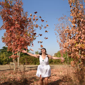 Laetitia Bloud dans une foret